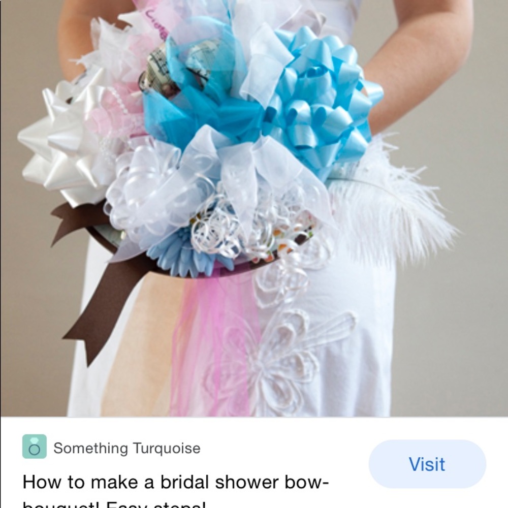 COPY - Bridal Shower Ribbon Bouquet Holder - Picture 5 of 6